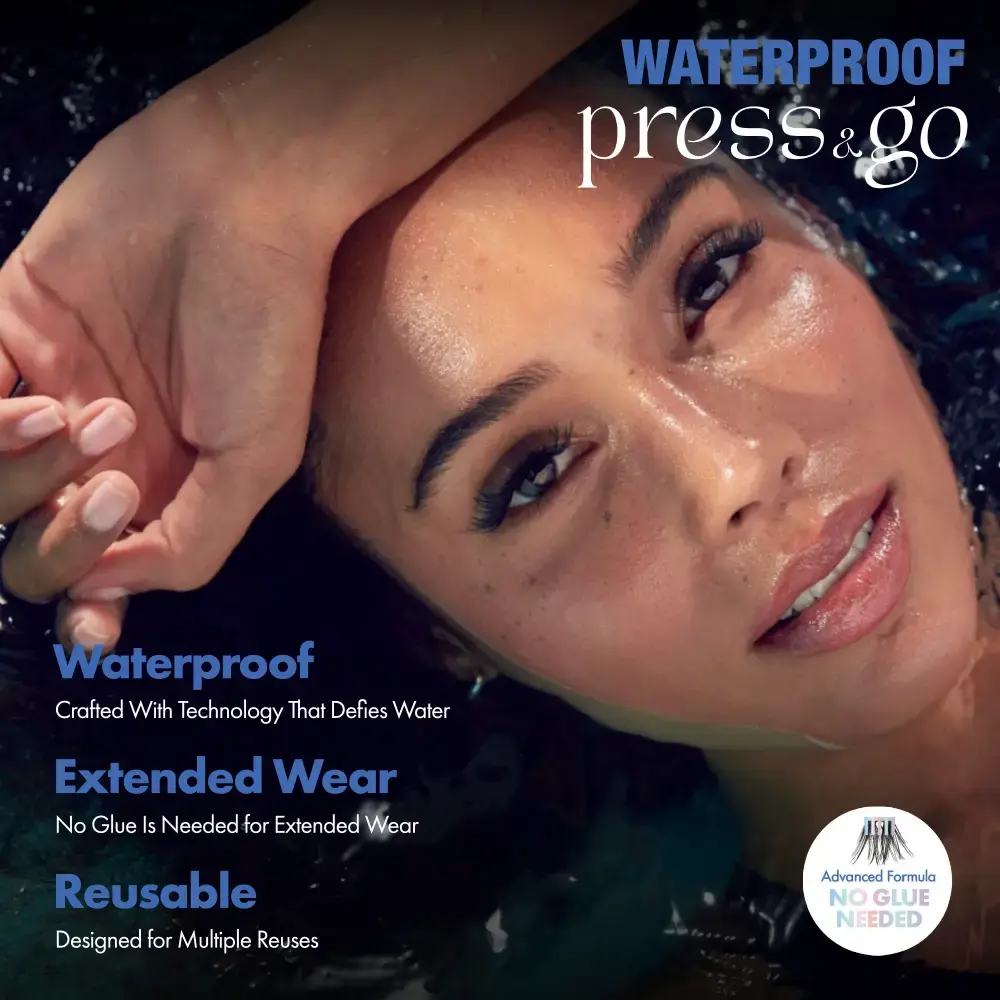 I-ENVY Press & Go Waterproof No Glue Cluster Lash & Applicator Kit - Self-Adhesive, Reusable Eyelashes - Image 7