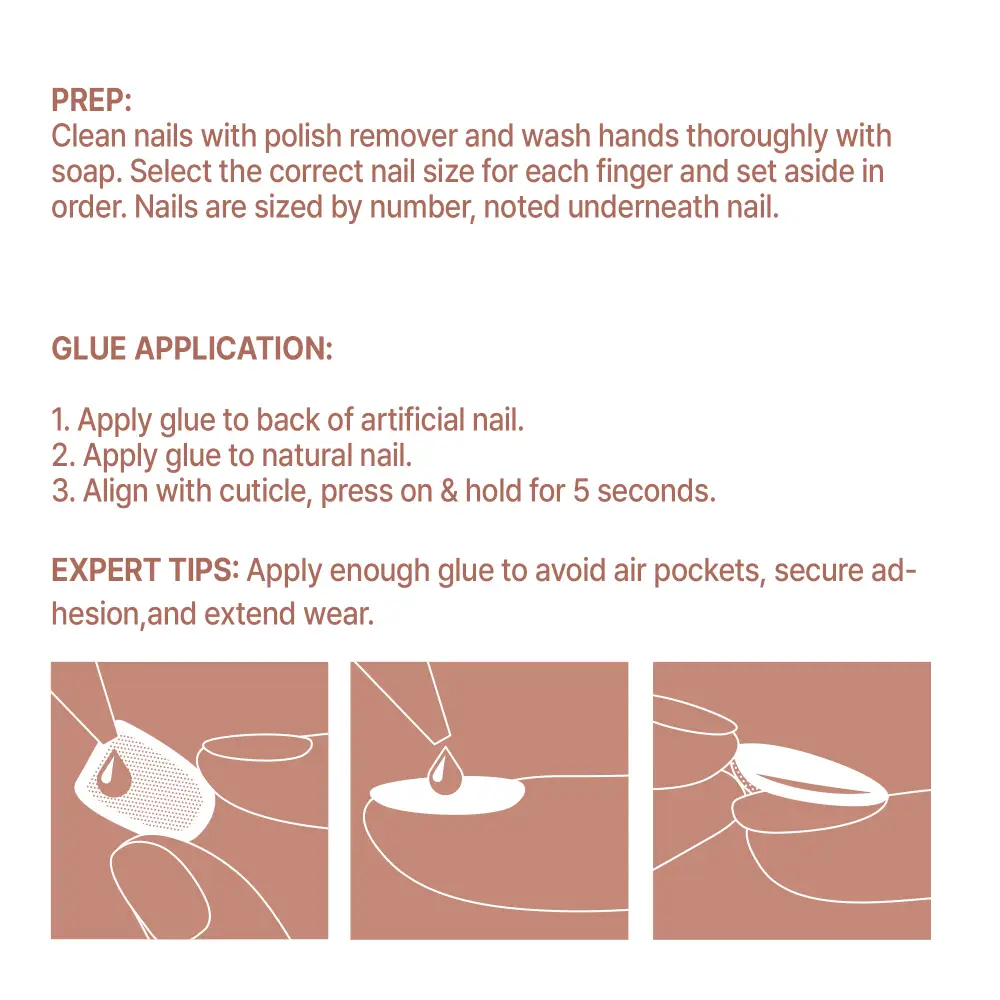 Gold Finger Press On Toenails for Wide Fit 24 Trendy Gel Toe Nails with Glue - Image 7