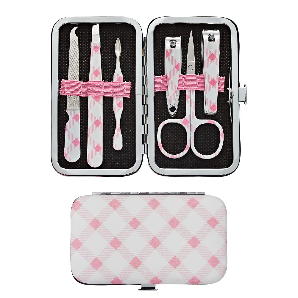 éclat Printed All-in-One Manicure & Pedicure Grooming Kit with Travel Case (6 pcs) - Image 15