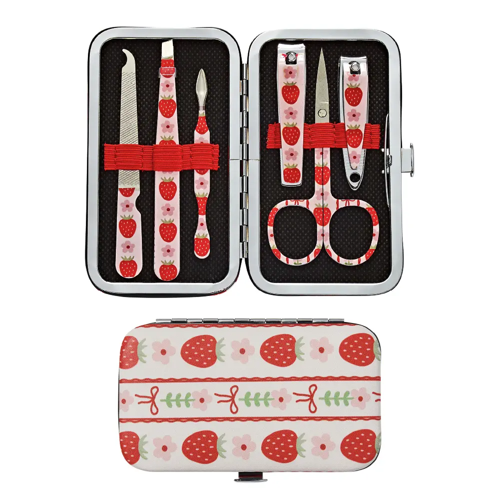 éclat Printed All-in-One Manicure & Pedicure Grooming Kit with Travel Case (6 pcs) - Image 6