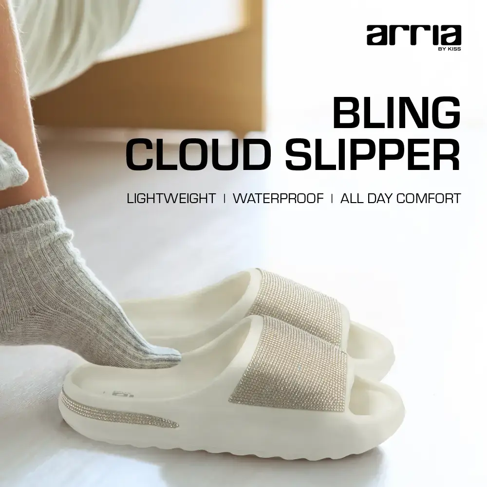 Arria Rhinestone Glitter Cloud Slippers – Open Toe Slides for Women & Men - Image 15