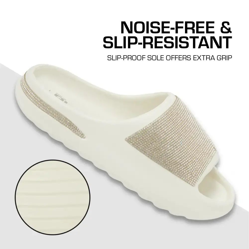 Arria Rhinestone Glitter Cloud Slippers – Open Toe Slides for Women & Men - Image 29