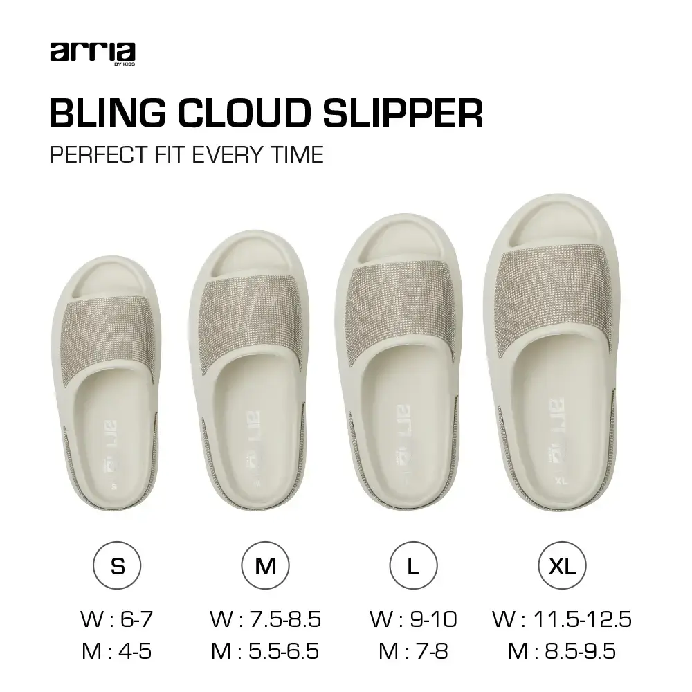 Arria Rhinestone Glitter Cloud Slippers – Open Toe Slides for Women & Men - Image 31