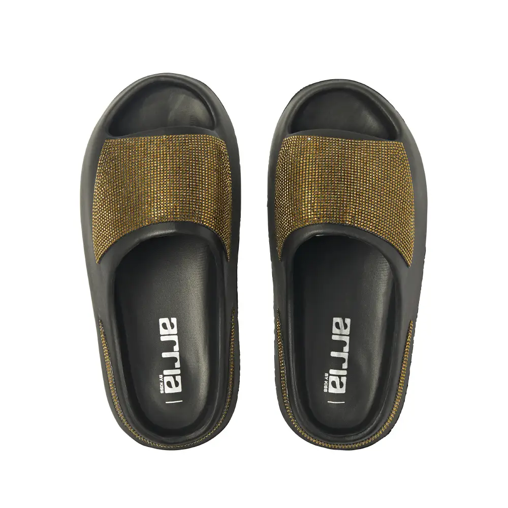 Arria Rhinestone Glitter Cloud Slippers – Open Toe Slides for Women & Men - Image 4
