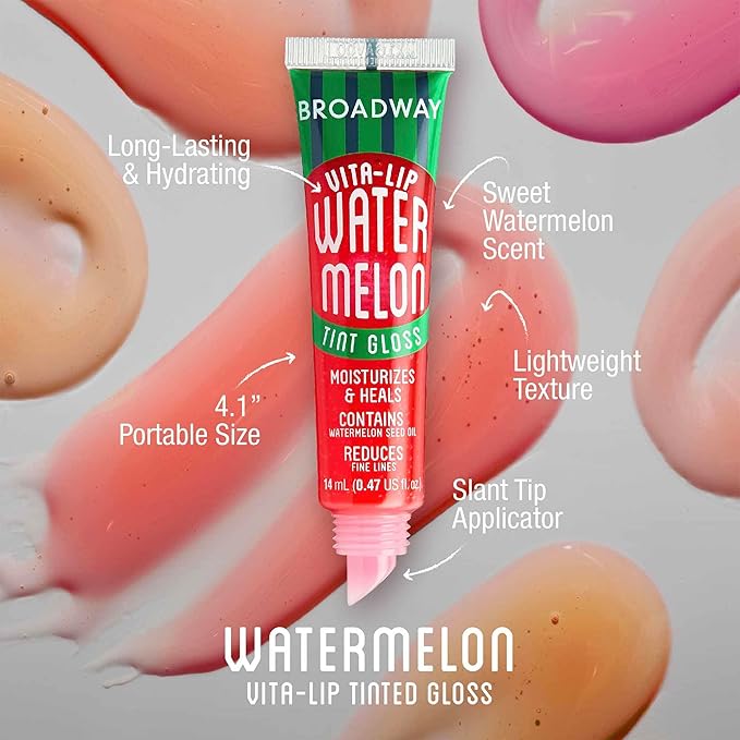 Ruby Kisses Broadway Lip Gloss Vita-Lip Clear Lip Gloss, Moisturizing, Soothing, Super Glossy with Vitamin Oil (Watermelon 3pcs & Grape 3pcs) - Image 2