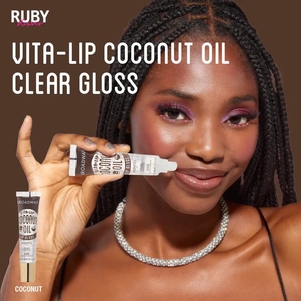 Ruby Kisses Broadway Vita-Lip Gloss – Value Set (Rosehip & Coconut) Ultra-Hydrating & Soothing Formula with Vitamin Oils - Image 14