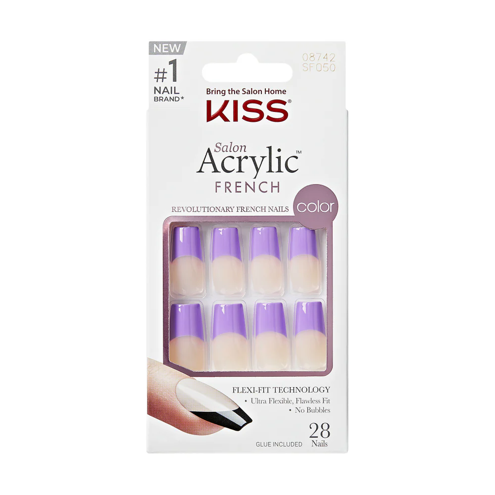KISS Salon Acrylic French Nails  - Flames