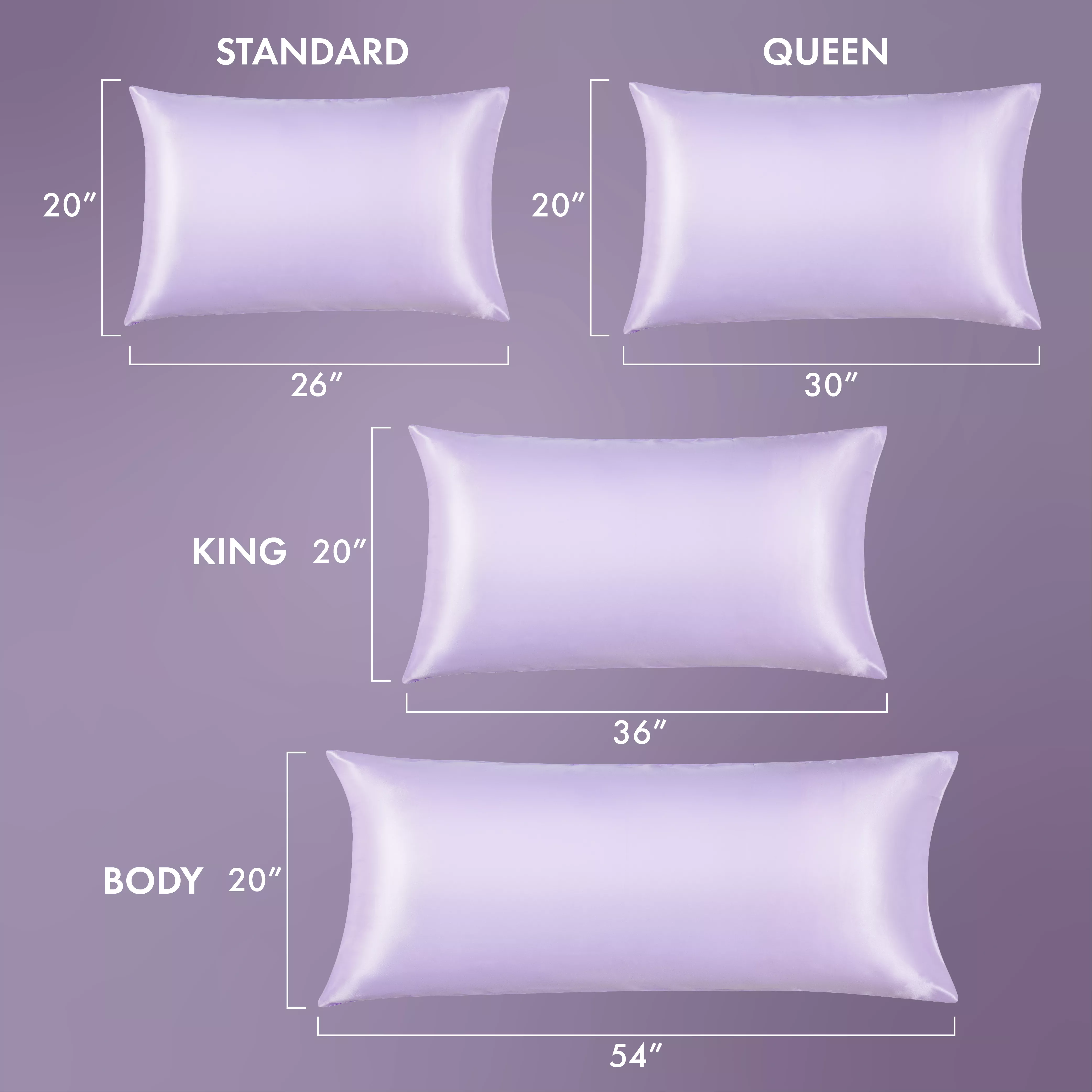 MAVIE Satin Body Pillowcase 20" x 54" - Silky Soft Long Pillow Cover with Envelope Closure - Image 116