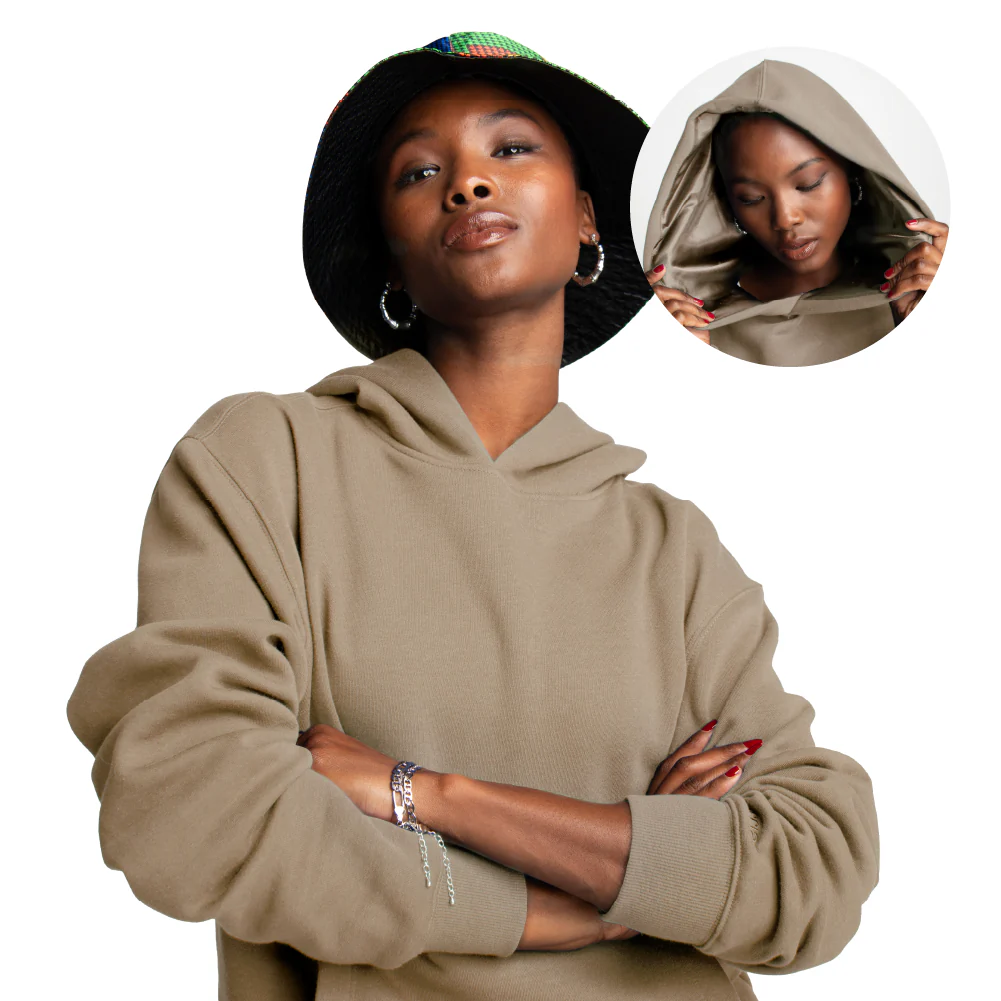 Arria Satin-Lined Hoodie – Frizz-Free Hair Protection - Image 3