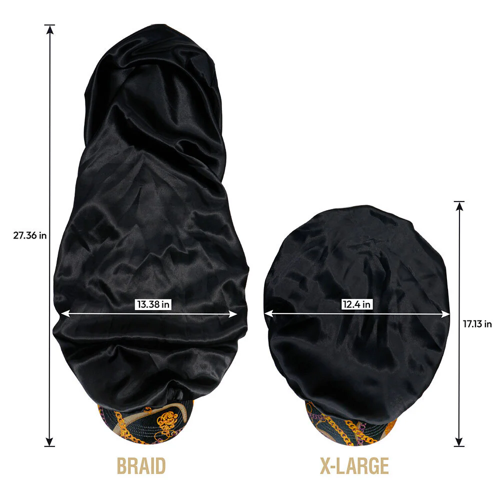 RED by KISS Satin Visor Braid Bonnet - Black - Image 5
