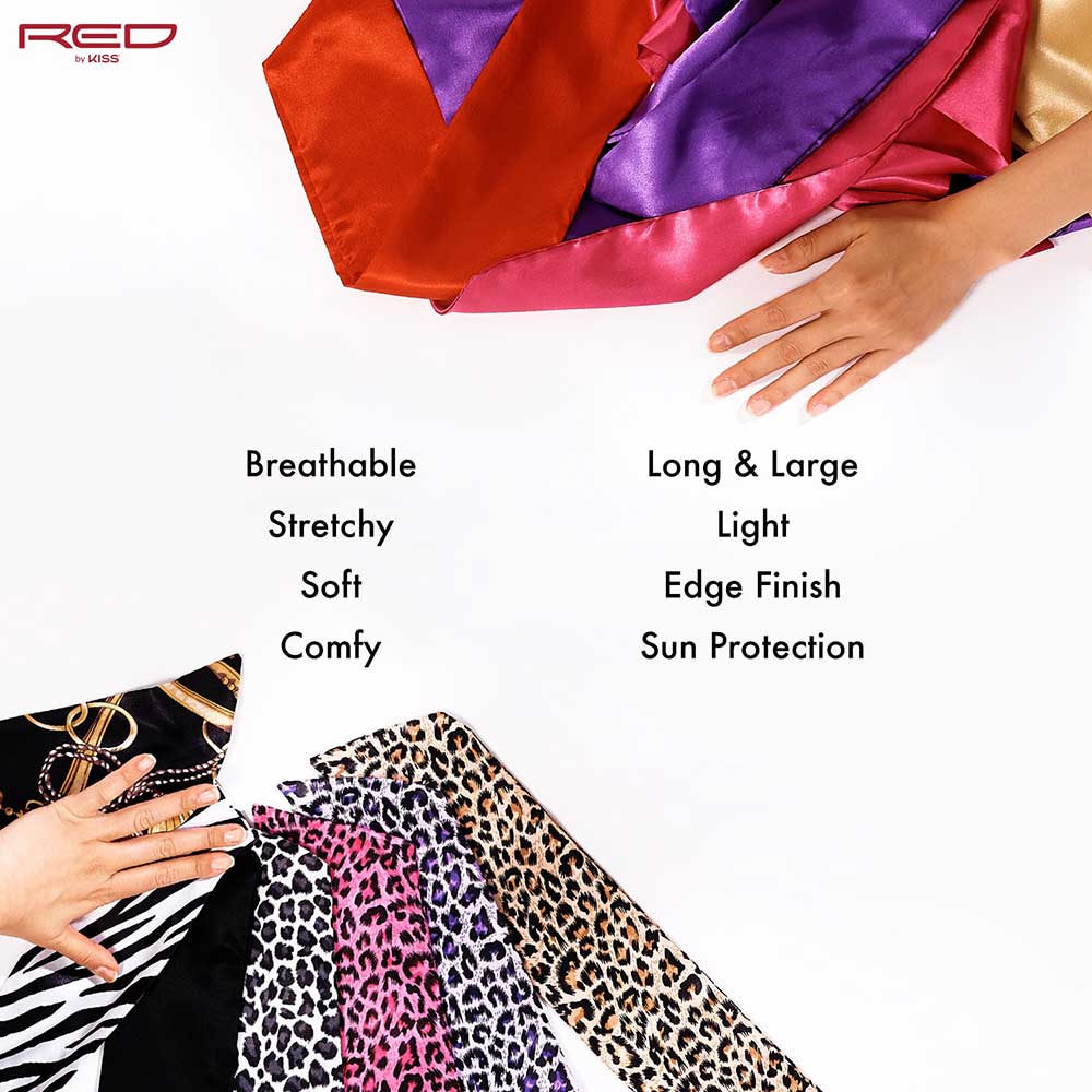 RED by KISS Silky Satin Wrap Scarf 60"X16" - Image 48