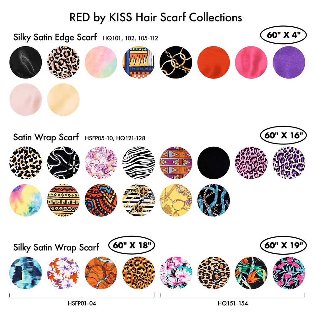 RED by KISS Silky Satin Wrap Scarf 60"X18" - Image 32