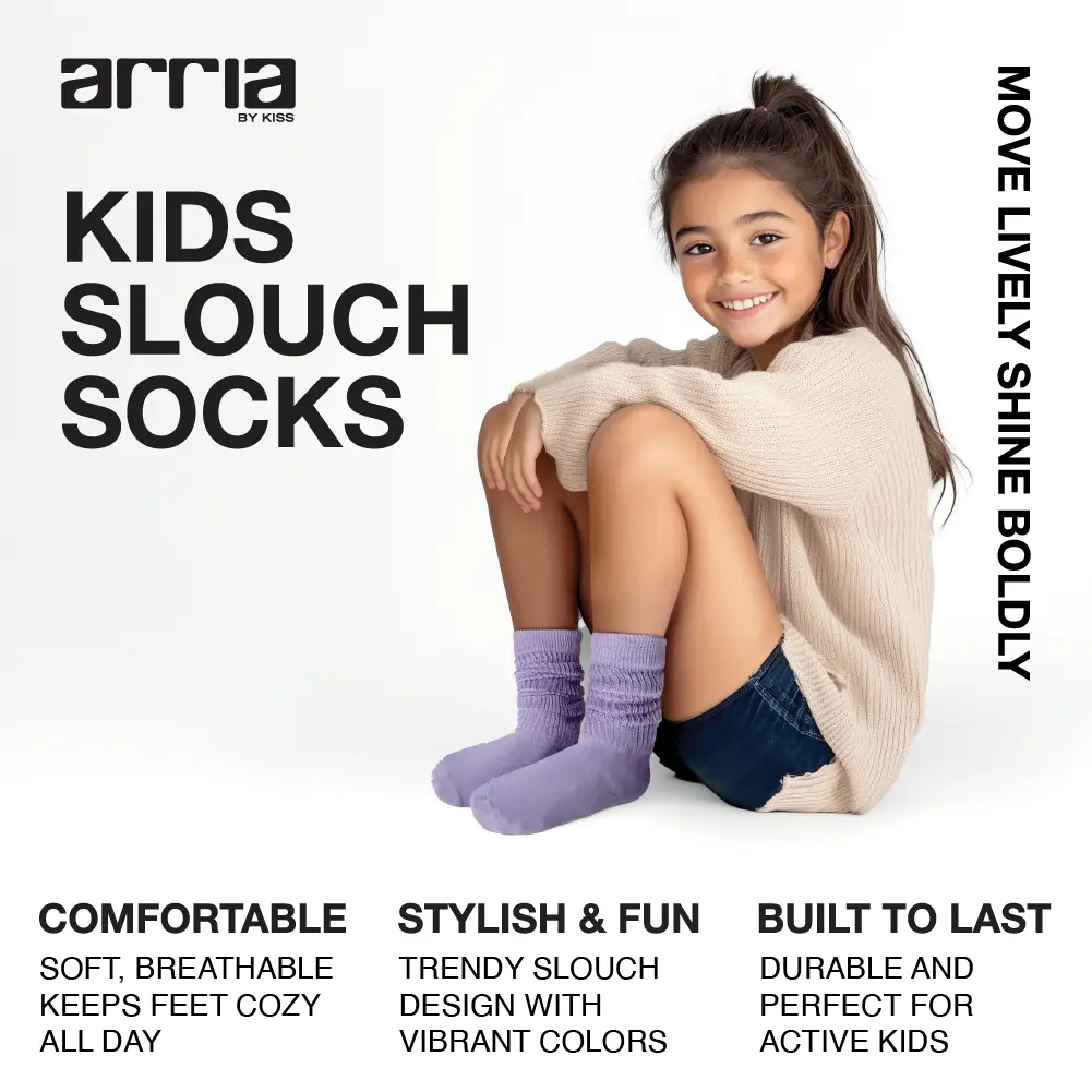 Arria Slouch Socks for Kids (13C–3Y) – Extra-Soft, Breathable - Image 25