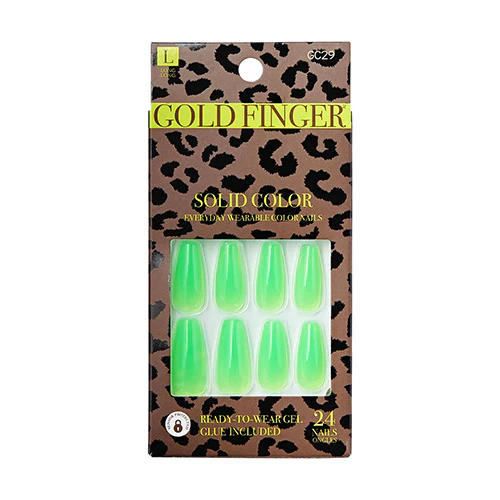 Gold Finger Solid Color Nails