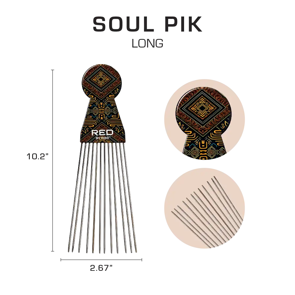 RED by KISS Soul Pik Curly Hair & Afros Hair Pick - Image 27