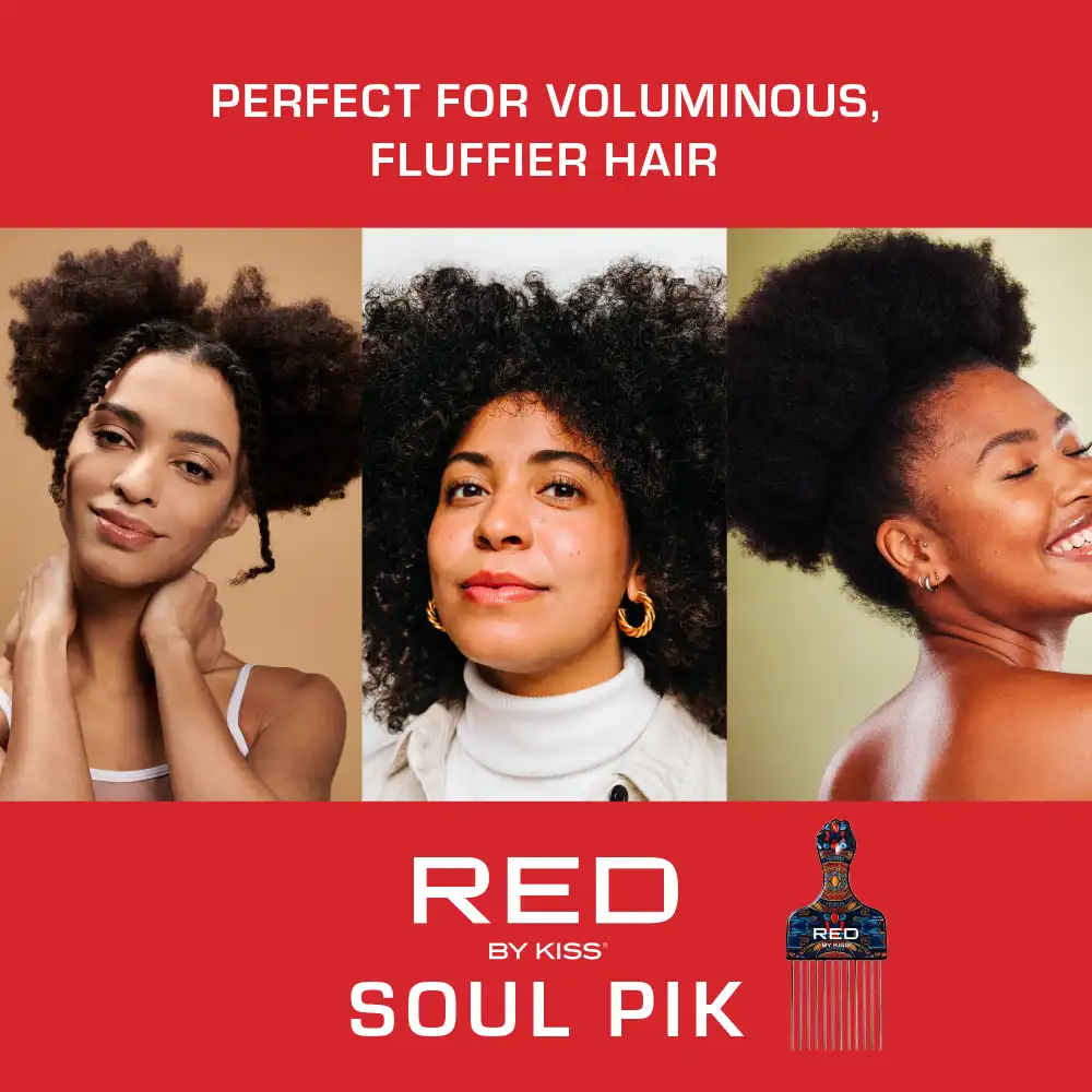 RED by KISS Soul Pik Curly Hair & Afros Hair Pick - Image 5