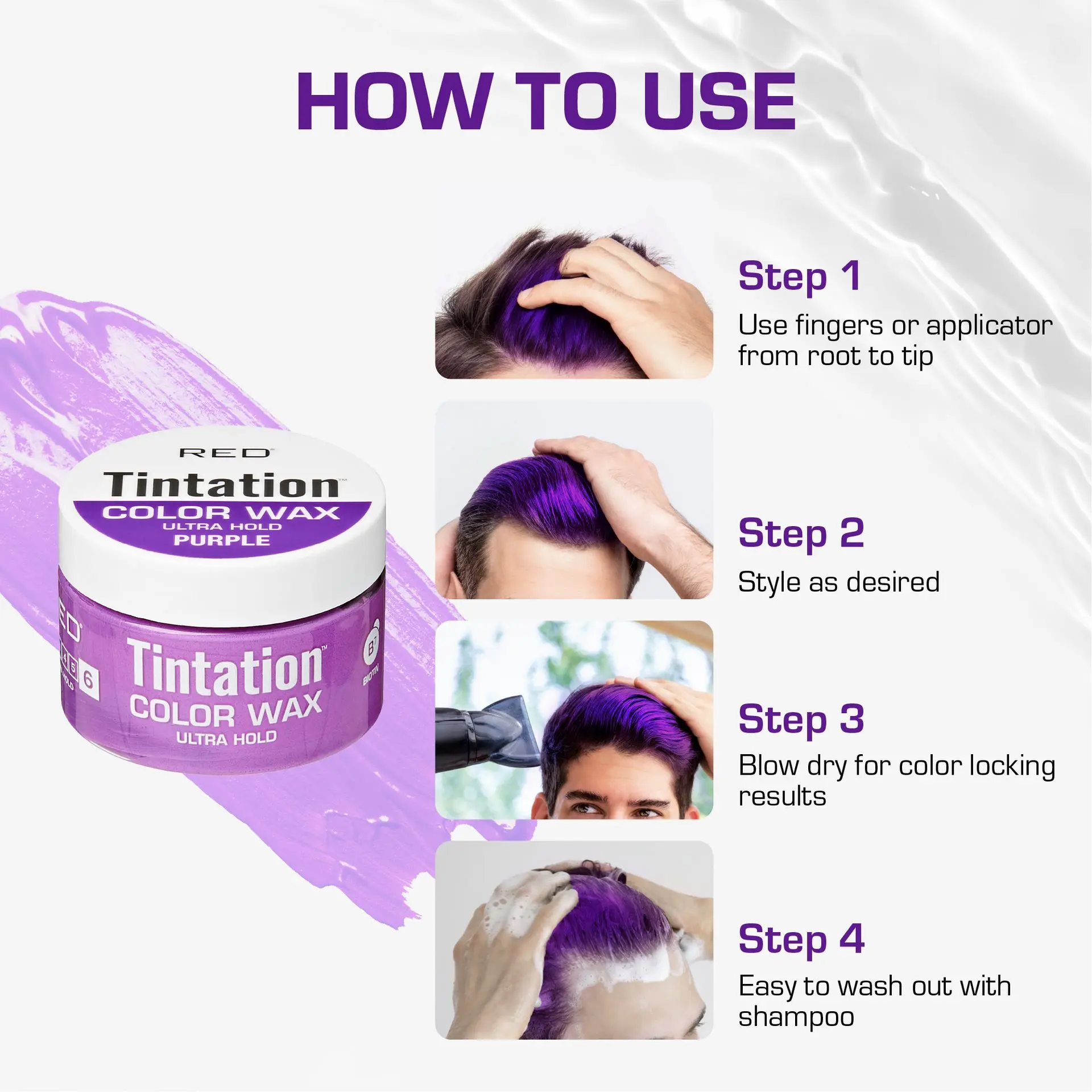 RED by KISS Tintation Temporary Hair Color Wax – Vivid Instant Color - Image 16