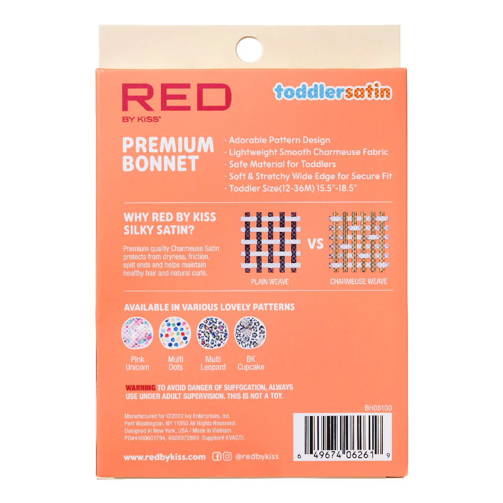 RED by KISS Toddler Satin Bonnet - Image 15