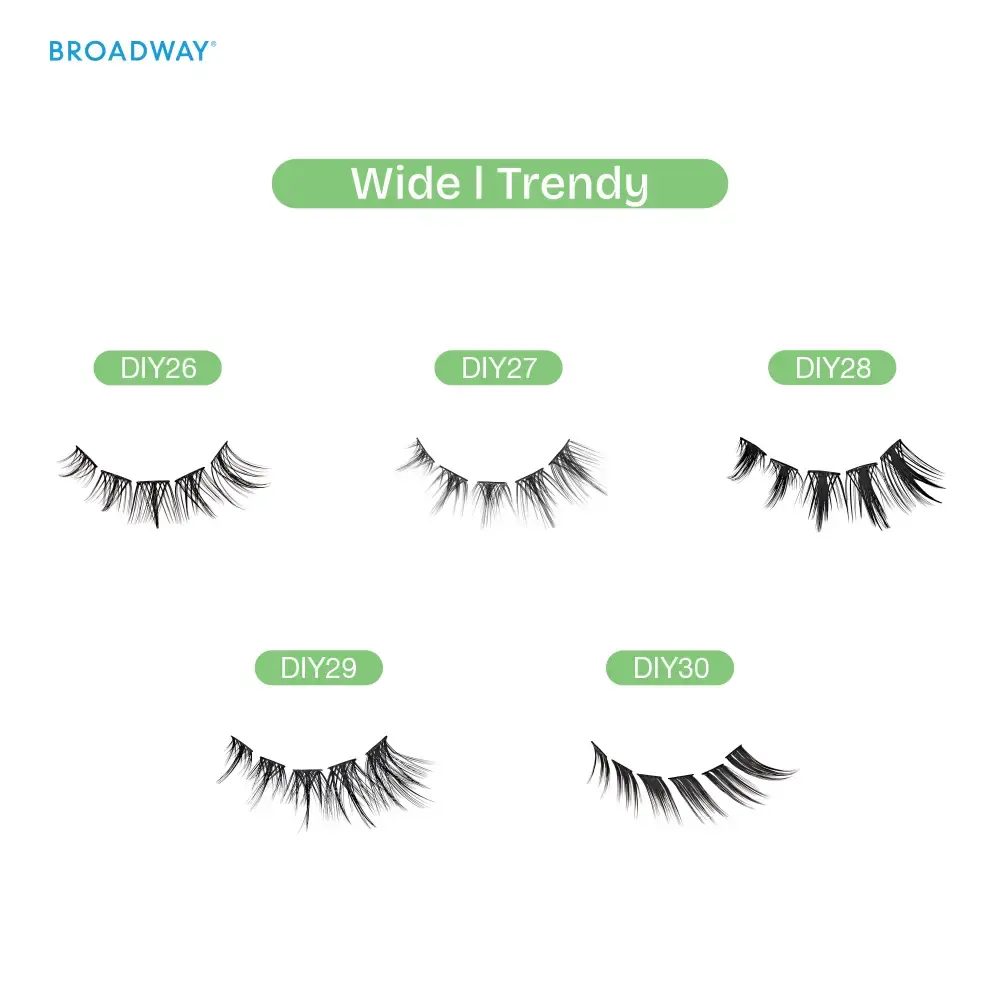 Broadway Trendy DIY Cluster Lashes - Manga-Inspired Wispy Lash Extensions (70-112pcs) - Image 32