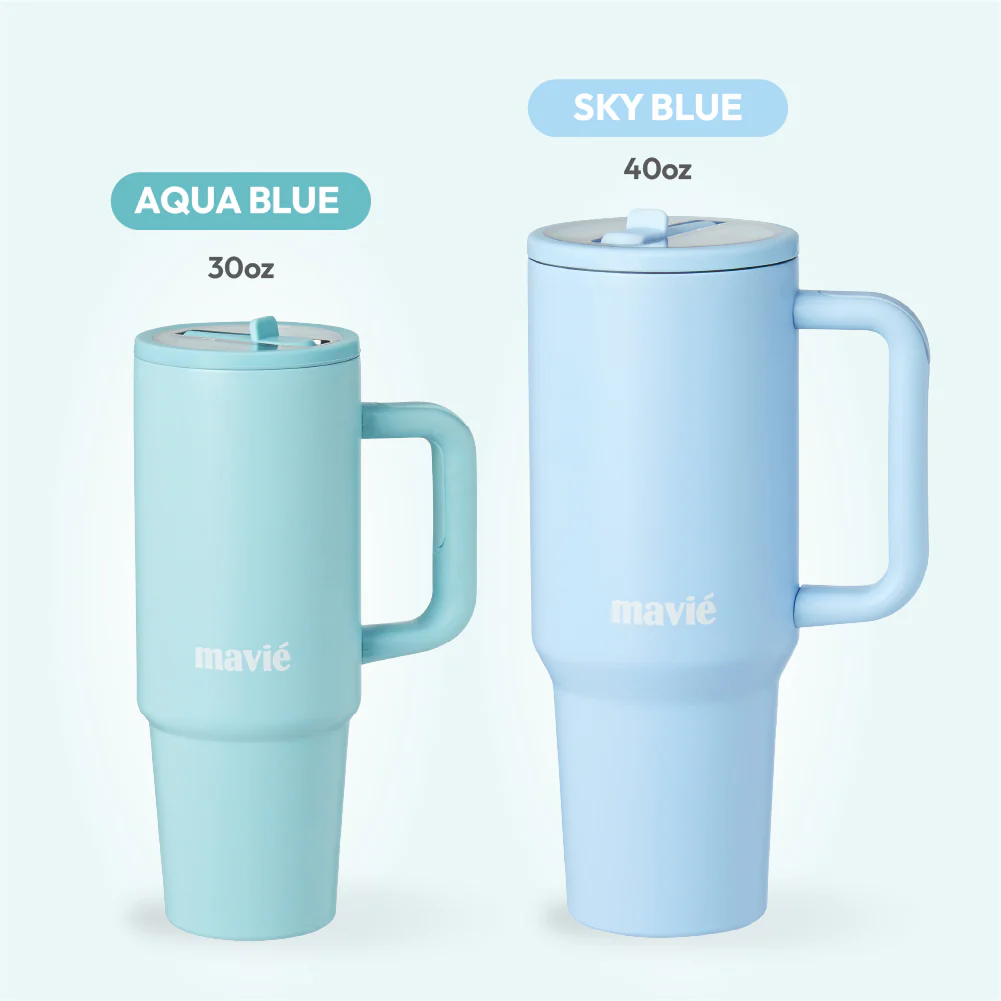 MAVIE Tumbler with Handle & Built-in Flip Straw - Double Insulated Stainless Steel Water Bottle & Travel Coffee Mug (30oz & 40oz) - Image 30