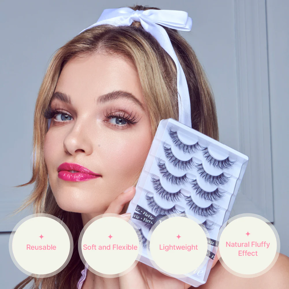 Vie Vie Wispy Faux Mink False Strip Lashes – 7 Pairs - Image 129